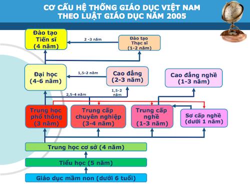 Cơ cấu giáo dục hiện hành