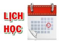 THÔNG BÁO LỊCH HỌC TUẦN MỚI TỪ 02.07 ĐẾN 06.07.2018