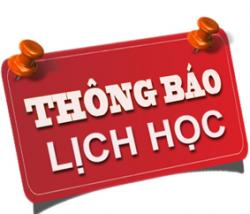 LỊCH HỌC TUẦN MỚI TỪ 21.05 ĐẾN 25.05.2018